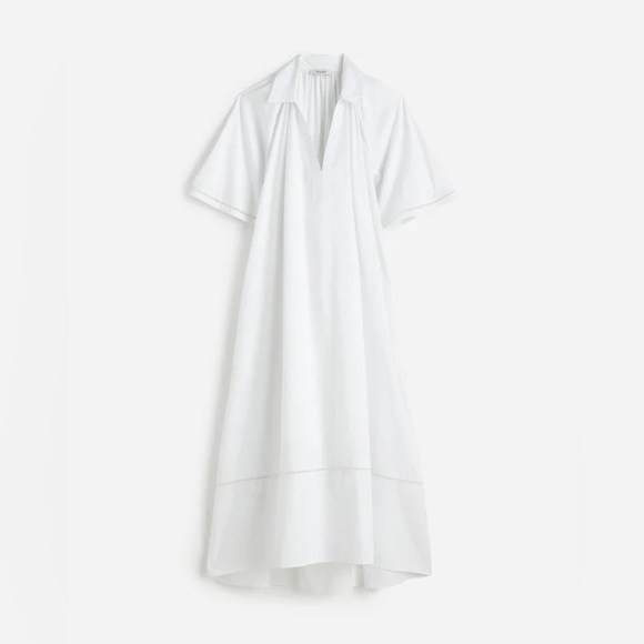Madewell Poplin Splitneck Midi Shirtdress - Picture 1 of 7